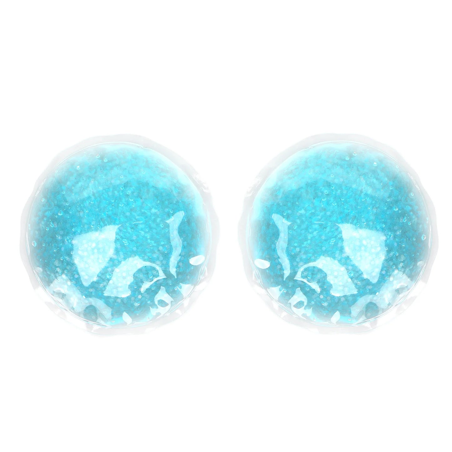 1 Pair Ice Gel Eye Pack 1 Pair Hot Cold Compress Eye Pad Blue Round Swelling Eye Strain Relief Cooling Ice Gel Eye Pack