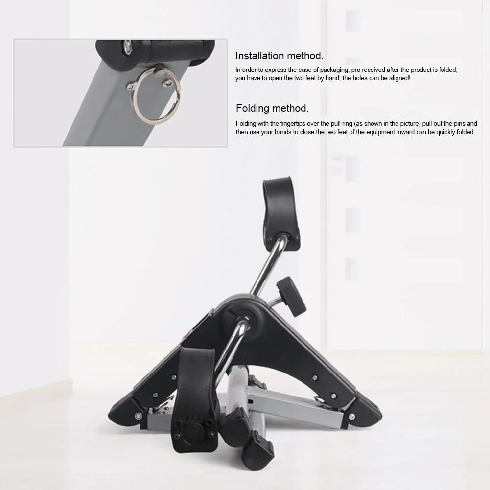 Mini Exercise Bike with LCD Display Elderly Rehabilitation Bicycle Adjustable Resistance Multifunctional Home Fitness Equipment