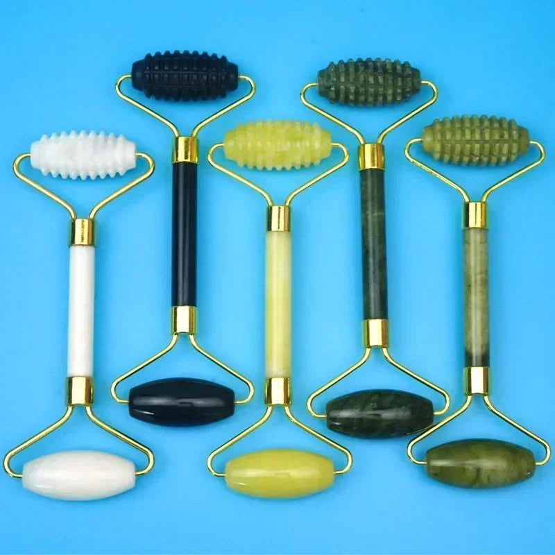 Natural Jade Roller Massager for Face Roller facial liftting Anti-wrinkle Gua Sha Jade Stone Face Massager Beauty Skin Care Tool