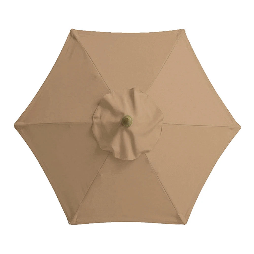 6 Bones Umbrella Replacement Canopy Without Stand 2m Parasol Replaceable Cloth UV Protection Detachable for Outdoor Beach Garden