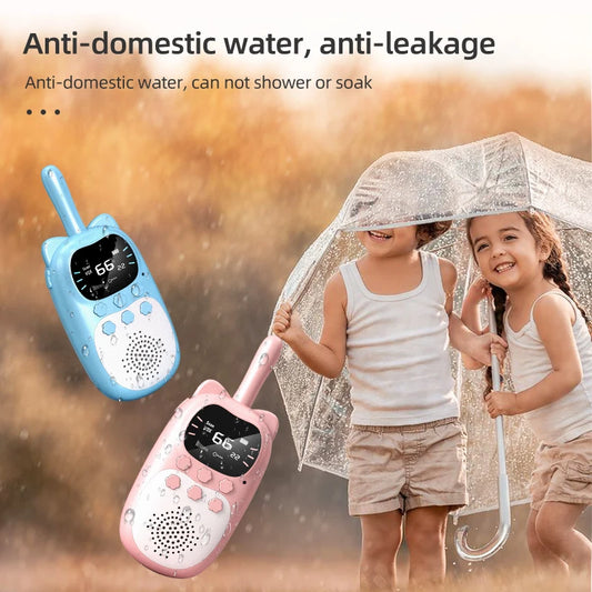 2Pcs/Set Mini Walkie Talkies for Kids Toys Portable Wireless Walkie Talkies Handheld Two-Way Outdoor Kids Toy 3KM Children Gifts