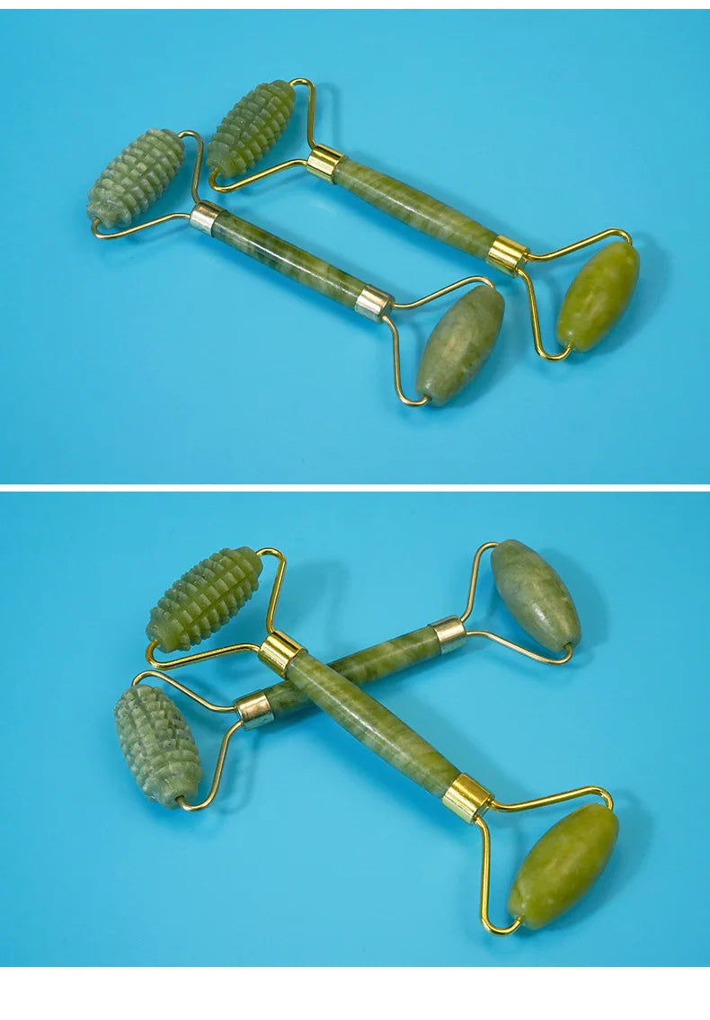 Natural Jade Roller Massager for Face Roller facial liftting Anti-wrinkle Gua Sha Jade Stone Face Massager Beauty Skin Care Tool