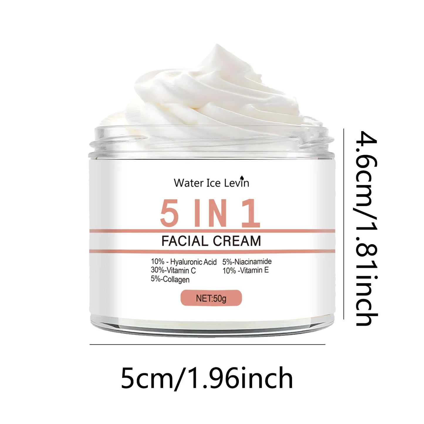 5in1 Facial Nourishing Cream Smooth Wrinkles Removal Pigmentation Shrink Pores Dullness Treatment Brightening Face Firming Serum