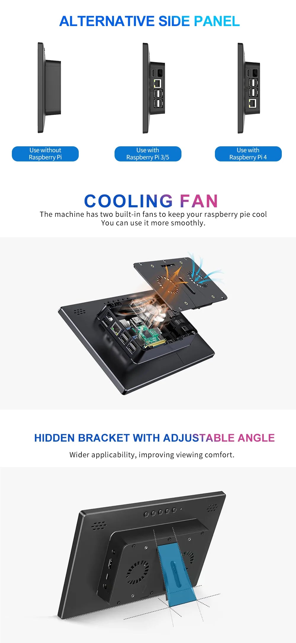 10.1 inch Touch Screen Raspberry Pi Monitor 1920x1200 LCD 16:9 60Hz Raspberry Pi 5 4 3 Industrial Display for Python