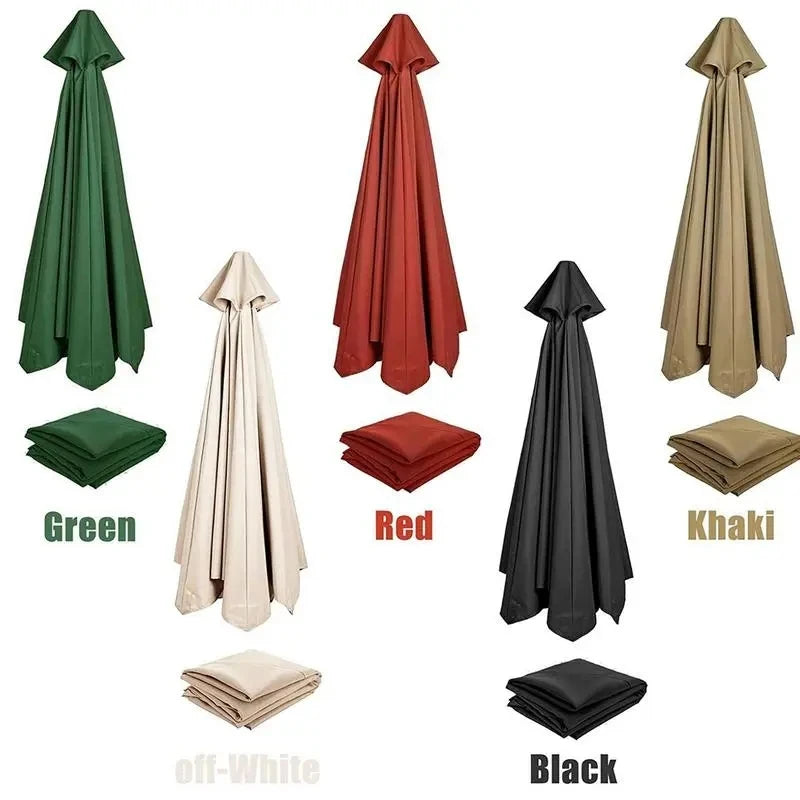 Parasol Patio Umbrella Replaceable Cloth Beach Canopy Summer Outdoor Garden Uv Protection Sunshade Umbrella Top Cloth 6/8 Ribs