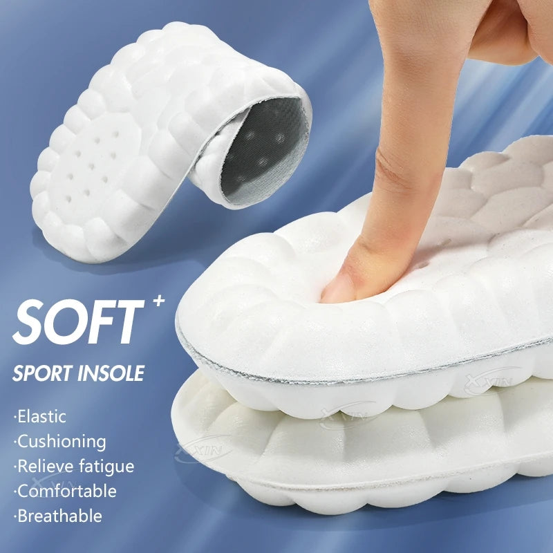 【Xxin】Cloud Shape Elastic Shoe Insoles for Men and Women Light Shock Absorption Sport Shoes Pad Soft Insole Size 35-46