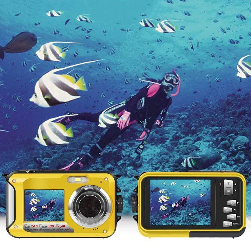 1080P HD Waterproof Digital Camera Anti-Shake Selfie Outdoor Video Portable Recorder for Underwater DV Recording Present Cameras