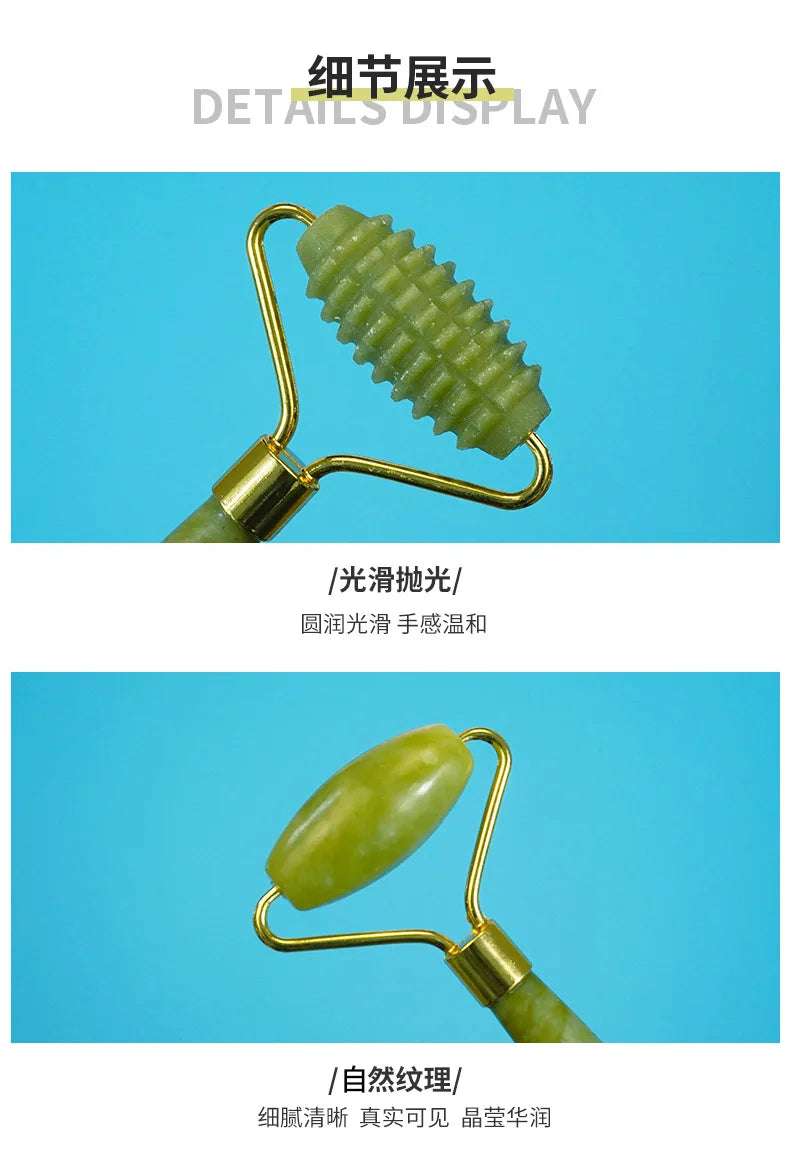 Natural Jade Roller Massager for Face Roller facial liftting Anti-wrinkle Gua Sha Jade Stone Face Massager Beauty Skin Care Tool