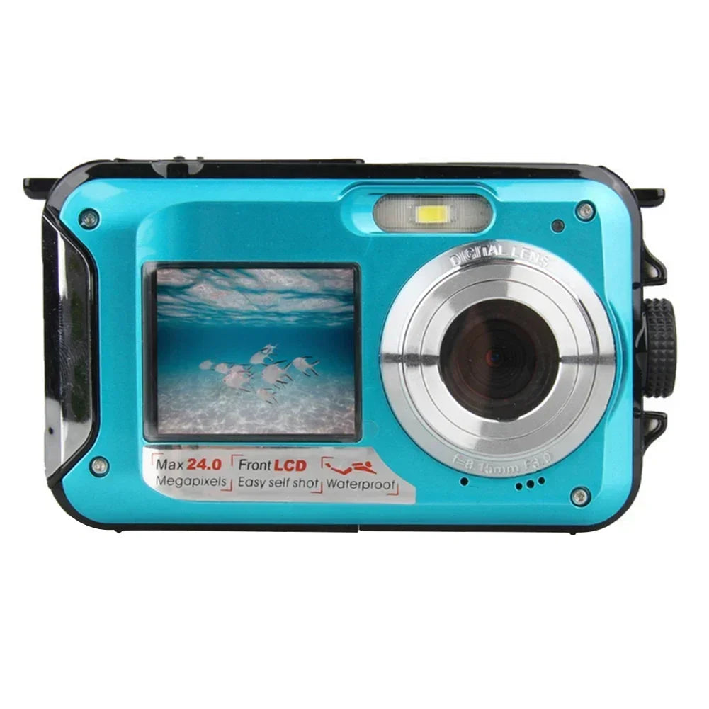 1080P HD Waterproof Digital Camera Anti-Shake Selfie Outdoor Video Portable Recorder for Underwater DV Recording Present Cameras