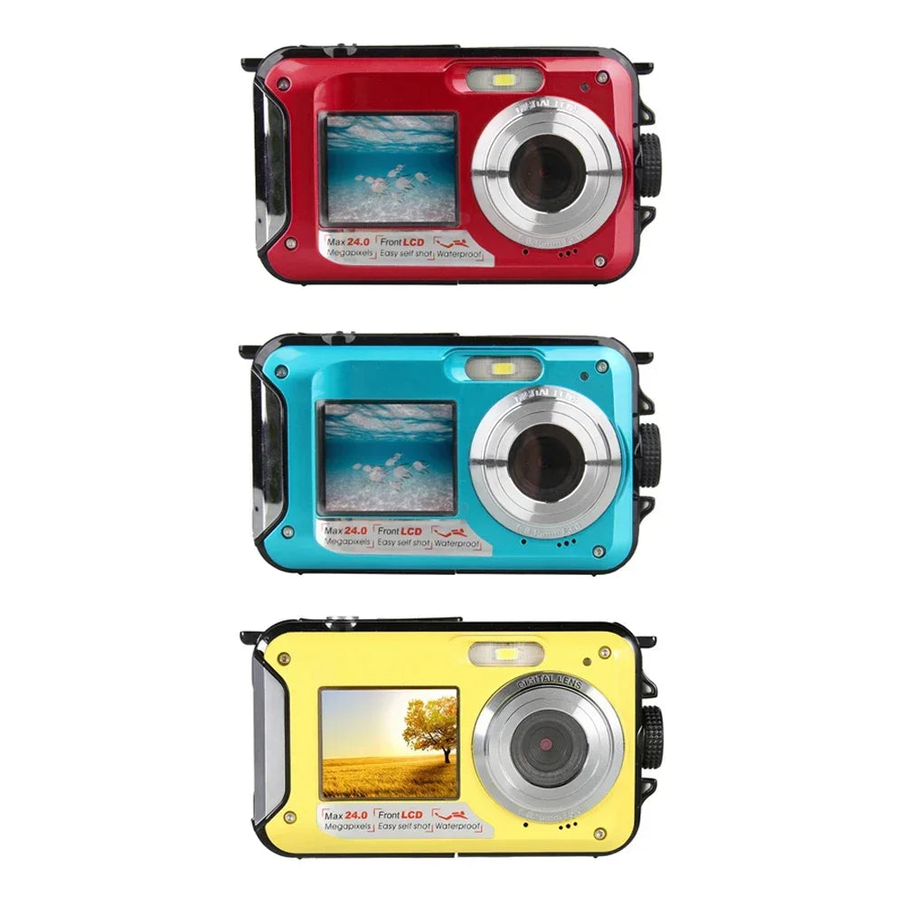 1080P HD Waterproof Digital Camera Anti-Shake Selfie Outdoor Video Portable Recorder for Underwater DV Recording Present Cameras