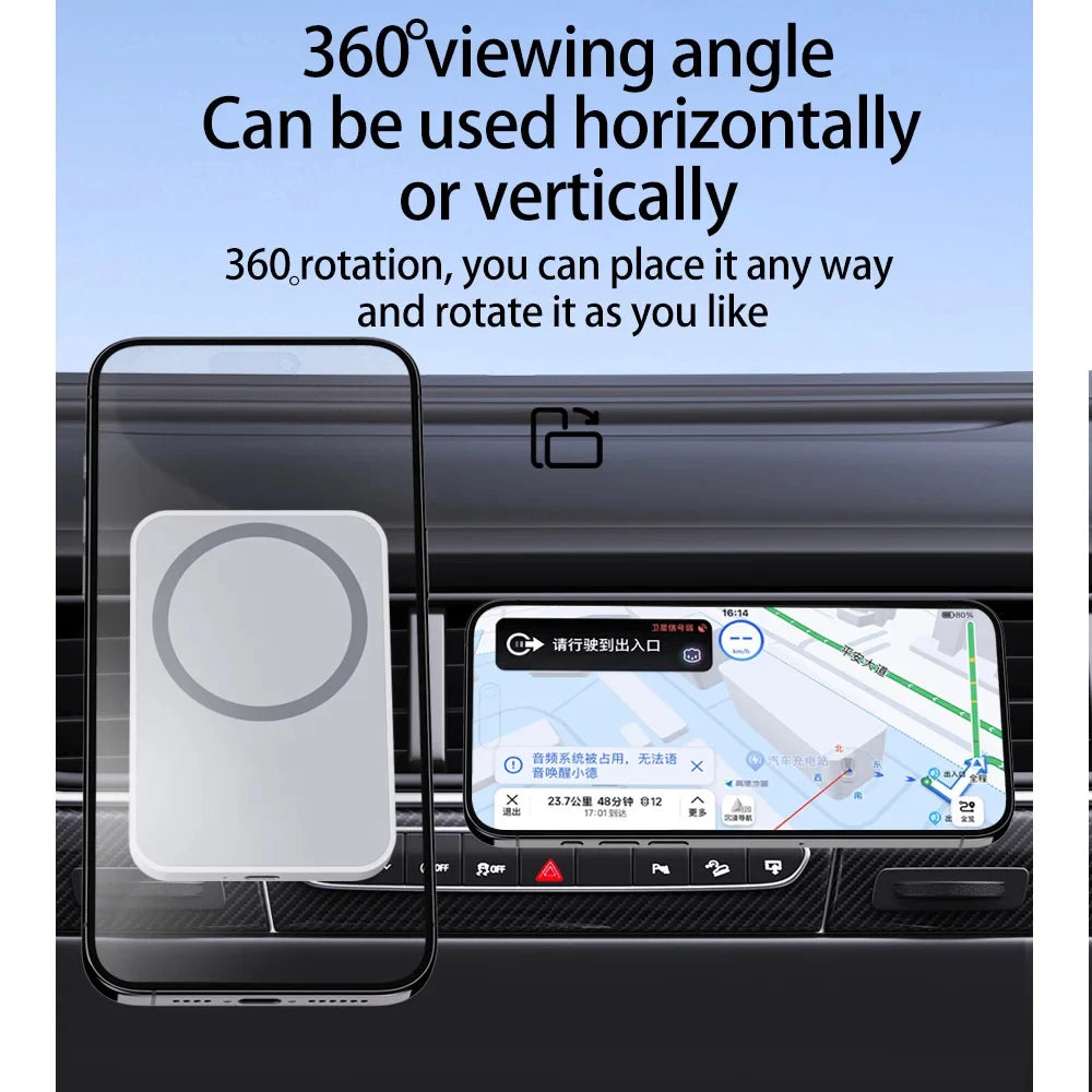 100W Car Phone Holder Wireless Charger Car Mount Magnetic Car Chargers Wireless For iPhone 15 14 13 12 Pro Max XS Xiaomi Samsung