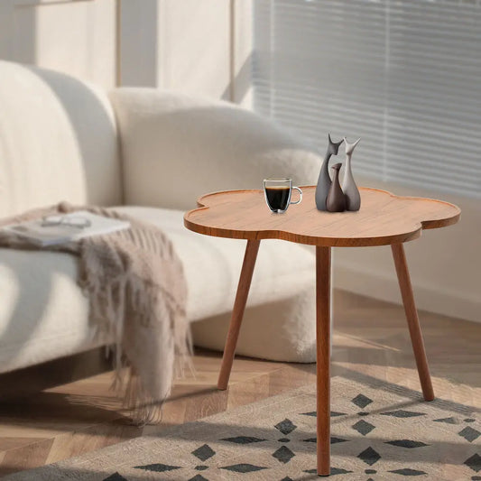 23.6" Coffee Table Log Color Coffee Tables Coffee Table W Wood Legs Livingroom