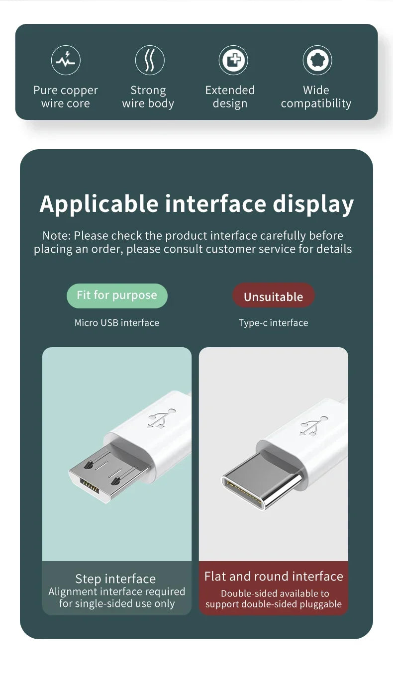 1-14m Ultra Long Android Extension Charging Cable for Recorder Camera VR Monitor Power Bank Universal Micro USB Extender Cord