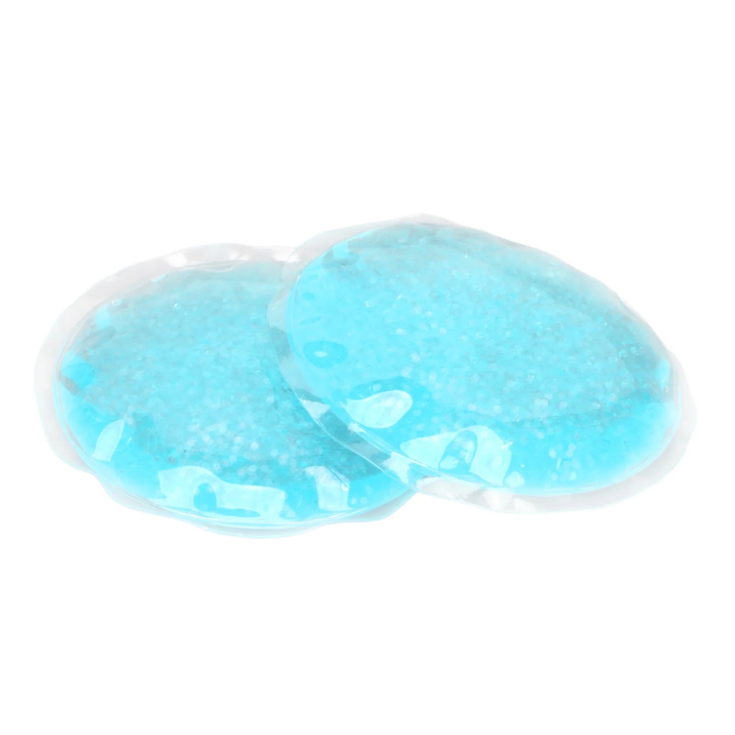 1 Pair Ice Gel Eye Pack 1 Pair Hot Cold Compress Eye Pad Blue Round Swelling Eye Strain Relief Cooling Ice Gel Eye Pack