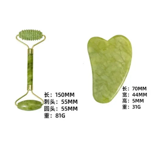 Natural Jade Roller Massager for Face Roller facial liftting Anti-wrinkle Gua Sha Jade Stone Face Massager Beauty Skin Care Tool