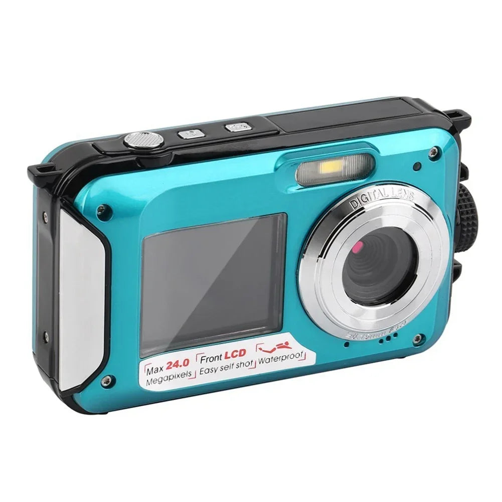 1080P HD Waterproof Digital Camera Anti-Shake Selfie Outdoor Video Portable Recorder for Underwater DV Recording Present Cameras