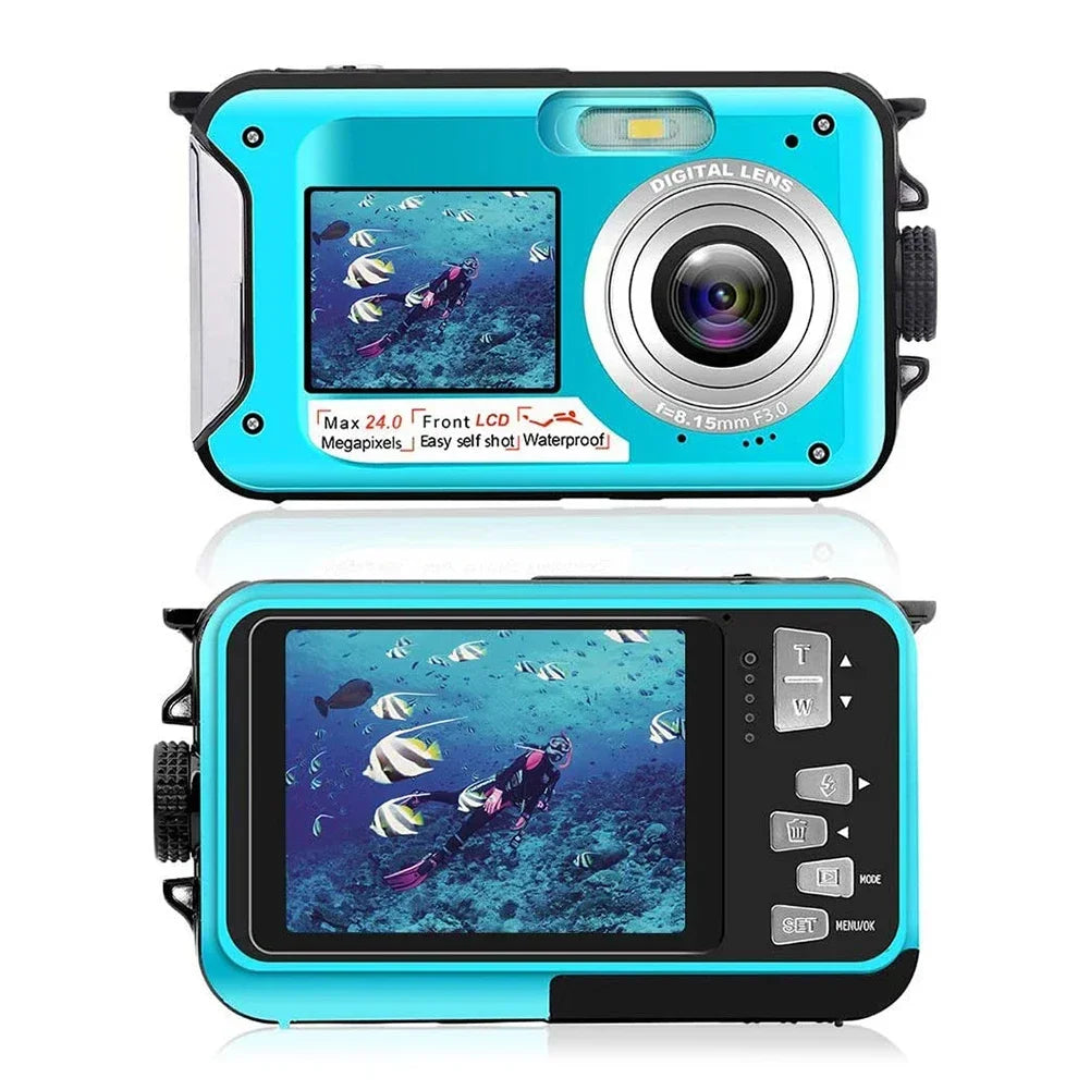 1080P HD Waterproof Digital Camera Anti-Shake Selfie Outdoor Video Portable Recorder for Underwater DV Recording Present Cameras