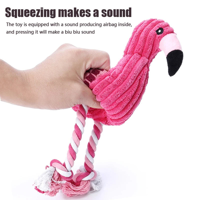 1PC Animal Shape Squeaky Toys Plush Dog Toy Cute Bite Resistant Corduroy Dog Toys for Small Large Dogs Puppy Pet Dog Accessories