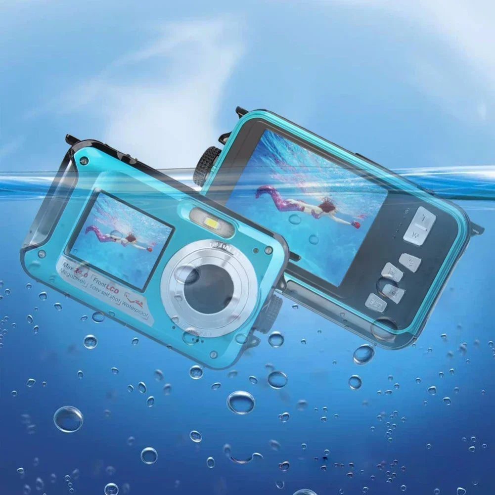 1080P HD Waterproof Digital Camera Anti-Shake Selfie Outdoor Video Portable Recorder for Underwater DV Recording Present Cameras