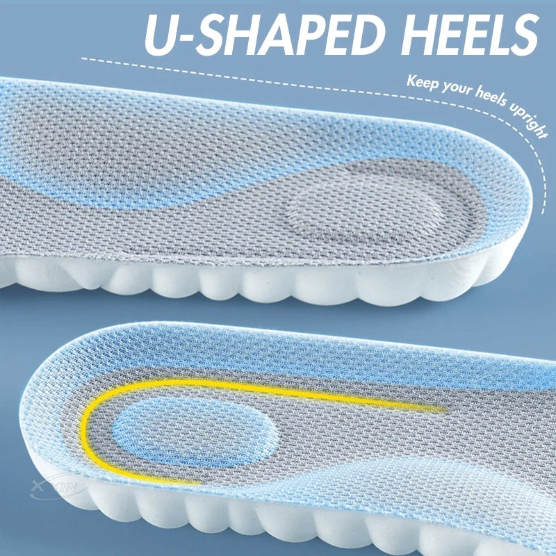 【Xxin】Cloud Shape Elastic Shoe Insoles for Men and Women Light Shock Absorption Sport Shoes Pad Soft Insole Size 35-46