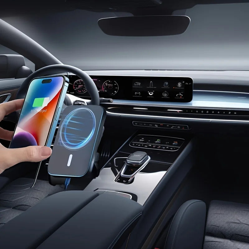100W Car Phone Holder Wireless Charger Car Mount Magnetic Car Chargers Wireless For iPhone 15 14 13 12 Pro Max XS Xiaomi Samsung