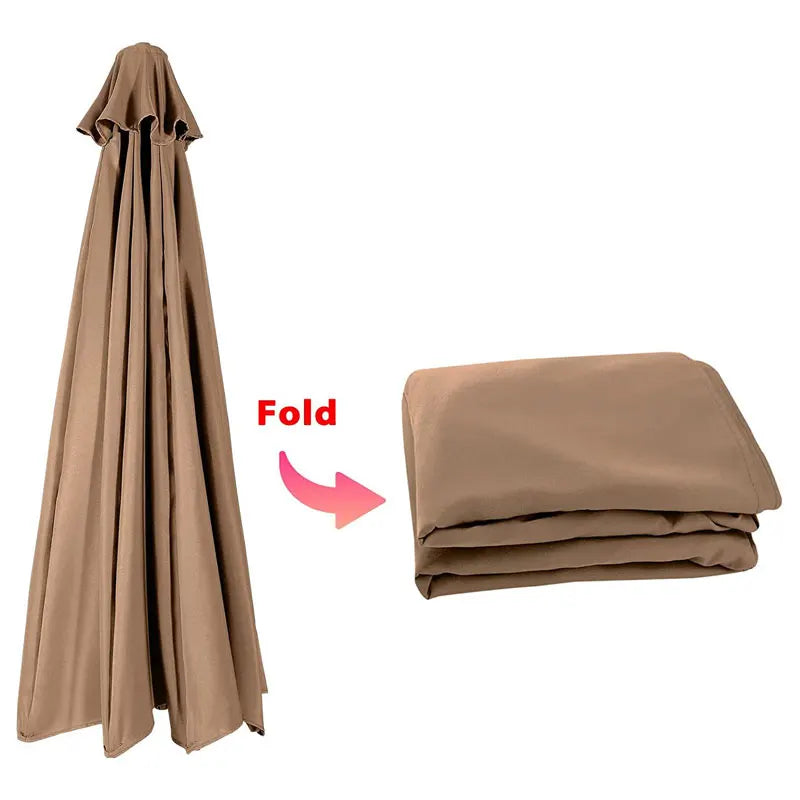 Parasol Patio Umbrella Replaceable Cloth Beach Canopy Summer Outdoor Garden Uv Protection Sunshade Umbrella Top Cloth 6/8 Ribs