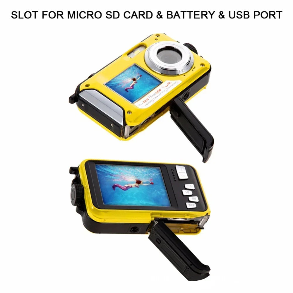 1080P HD Waterproof Digital Camera Anti-Shake Selfie Outdoor Video Portable Recorder for Underwater DV Recording Present Cameras