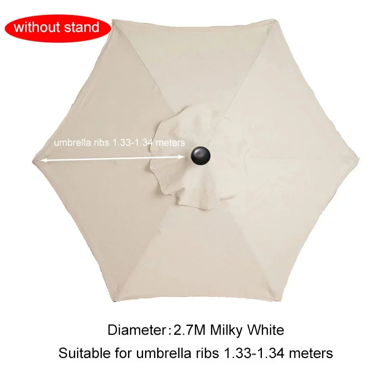 2/2.7/3 Meters Parasol Replacement Cloth Garden Parasol Canopy Cover Suit for 6/8 Arm Banana Umbrella Cover