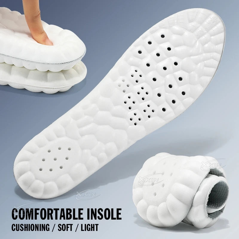 【Xxin】Cloud Shape Elastic Shoe Insoles for Men and Women Light Shock Absorption Sport Shoes Pad Soft Insole Size 35-46