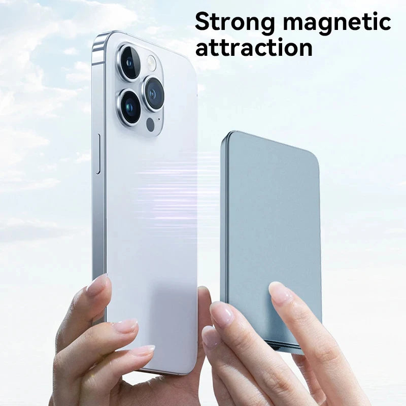 10000mah Fast Charging External Battery Ultra Thin Power Bank For Magnetic Wireless Portable Battery For Iphone Samsung Xiaomi