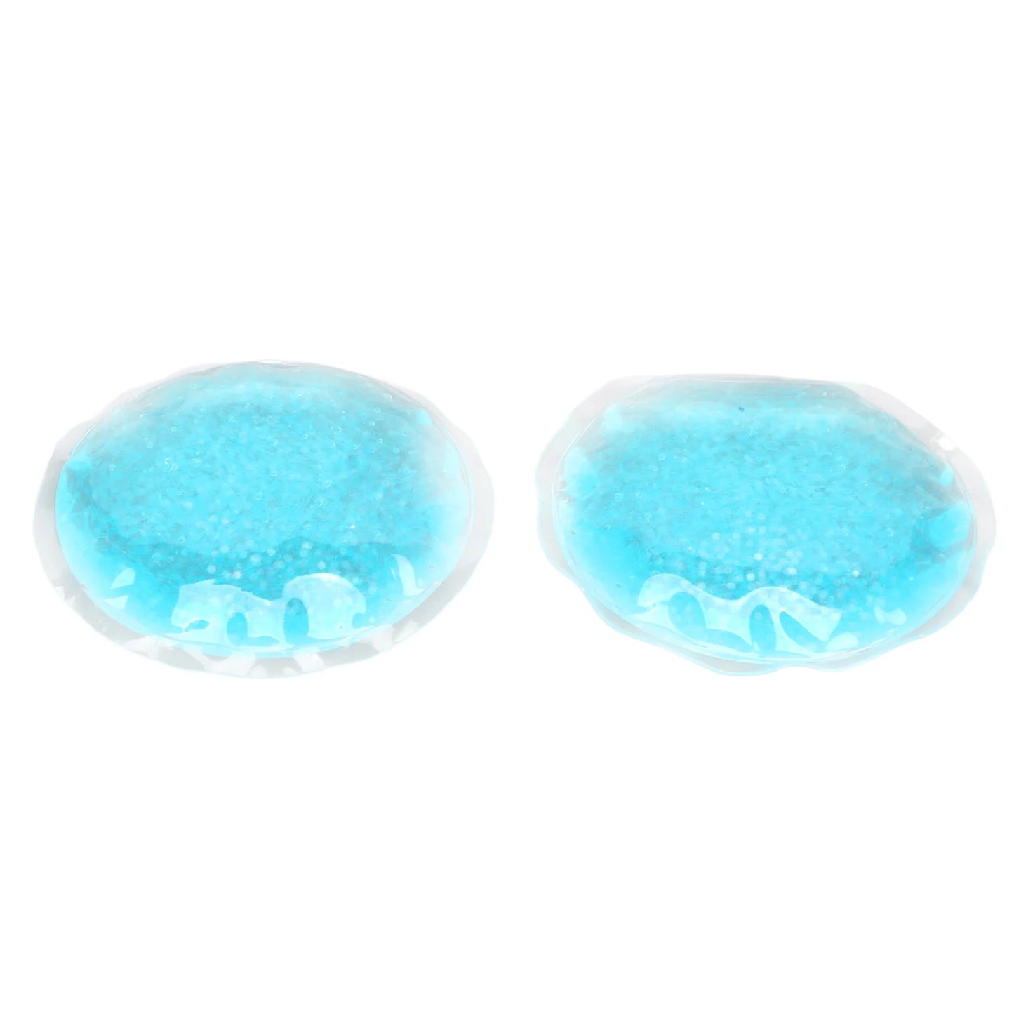1 Pair Ice Gel Eye Pack 1 Pair Hot Cold Compress Eye Pad Blue Round Swelling Eye Strain Relief Cooling Ice Gel Eye Pack