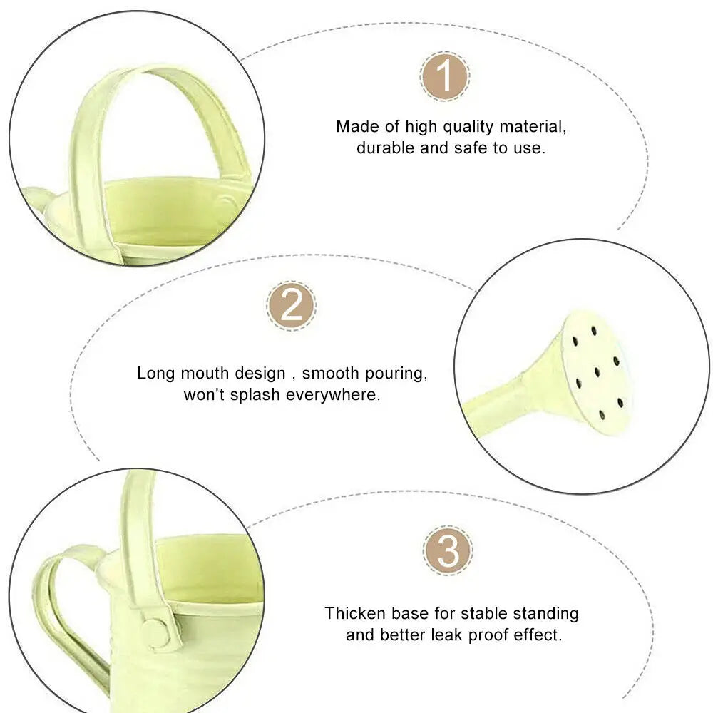 1Pcs Metal Watering Can Garden Flower Kettle Mini Small Water Spraying Pot Sprinkle with Large Capacity For Kids Adult