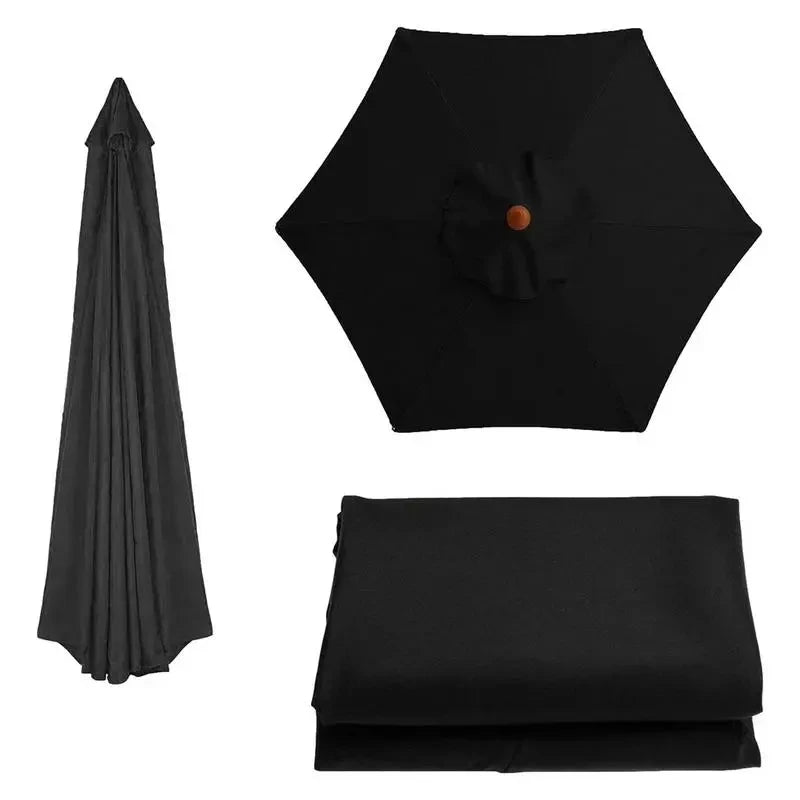 Parasol Patio Umbrella Replaceable Cloth Beach Canopy Summer Outdoor Garden Uv Protection Sunshade Umbrella Top Cloth 6/8 Ribs