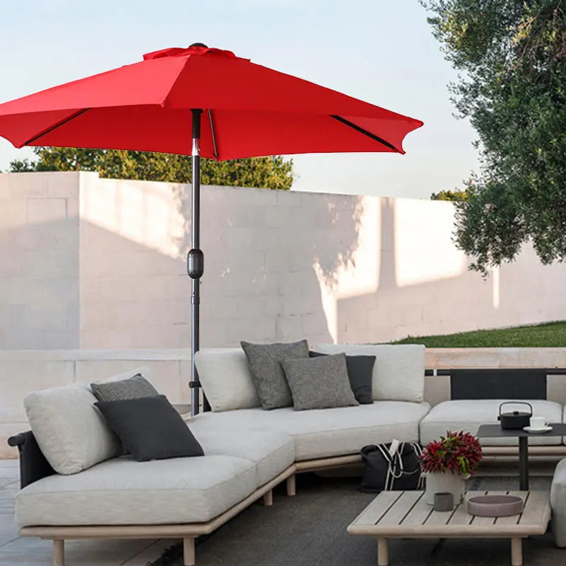 Parasol Patio Umbrella Replaceable Cloth Beach Canopy Summer Outdoor Garden Uv Protection Sunshade Umbrella Top Cloth 6/8 Ribs