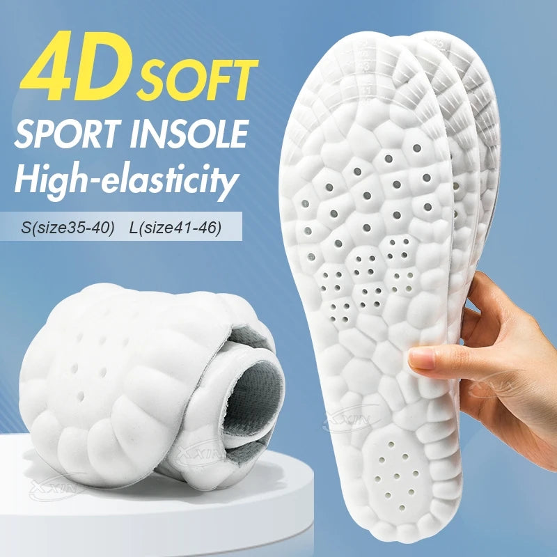 【Xxin】Cloud Shape Elastic Shoe Insoles for Men and Women Light Shock Absorption Sport Shoes Pad Soft Insole Size 35-46