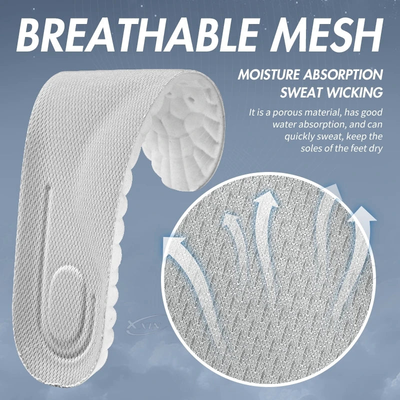 【Xxin】Cloud Shape Elastic Shoe Insoles for Men and Women Light Shock Absorption Sport Shoes Pad Soft Insole Size 35-46