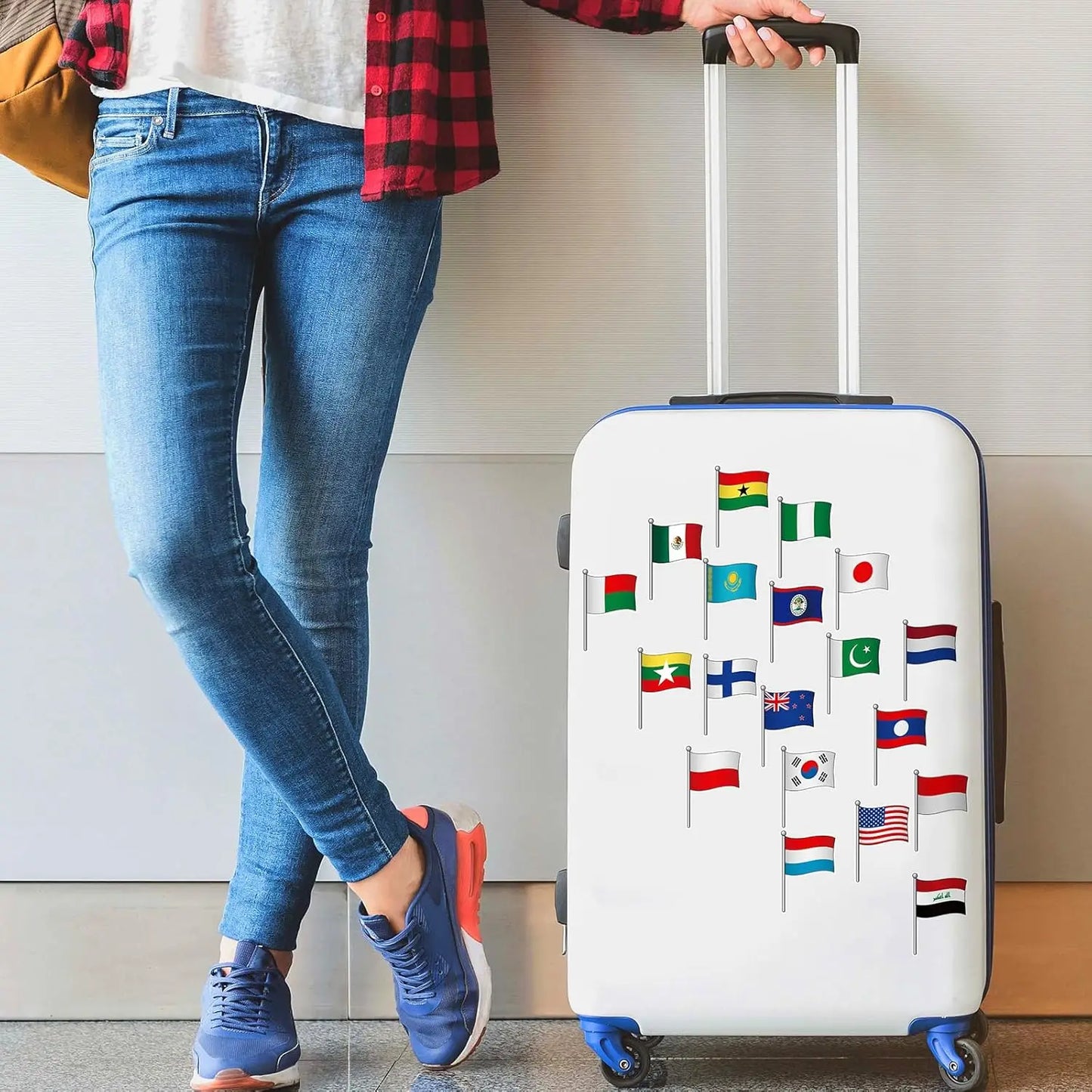 192 Countries World Flag Stickers Self-Adhesive World Country Travel Labels Face Stickers for Journal Party Passport Stickers