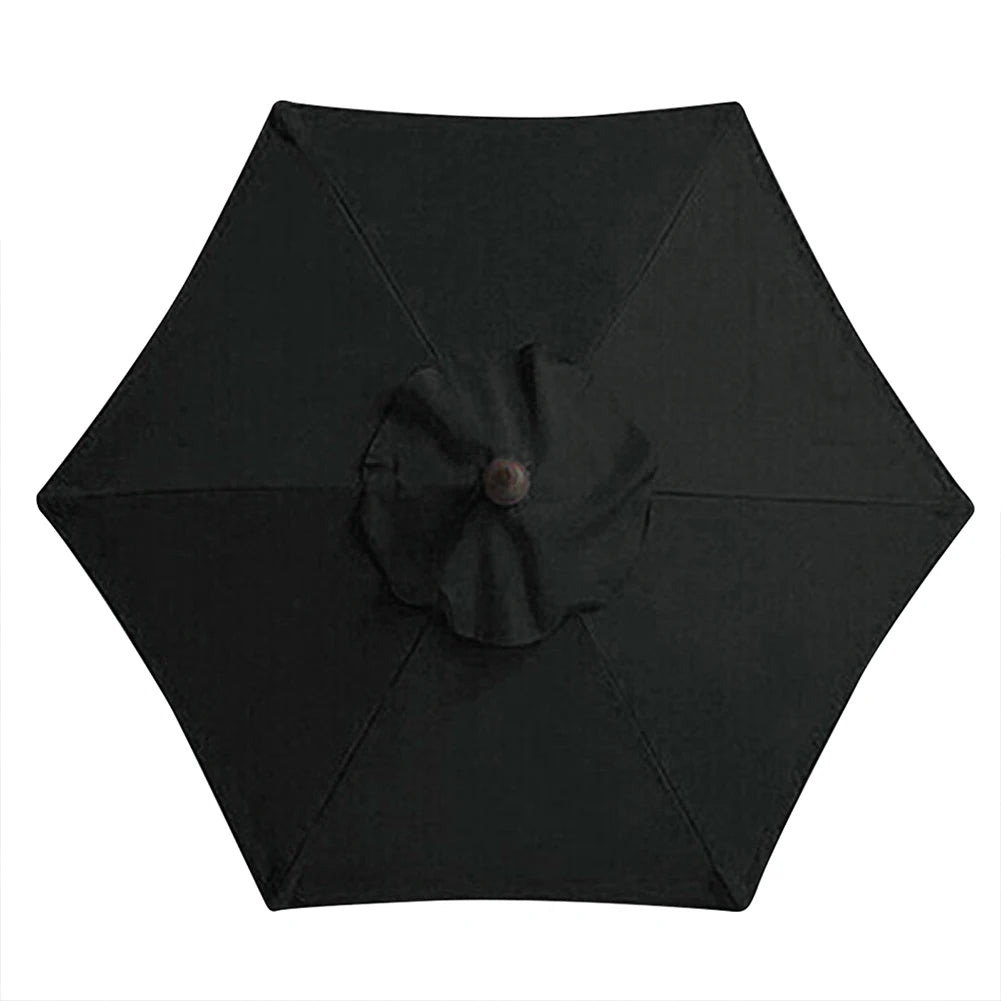 6 Bones Umbrella Replacement Canopy Without Stand 2m Parasol Replaceable Cloth UV Protection Detachable for Outdoor Beach Garden
