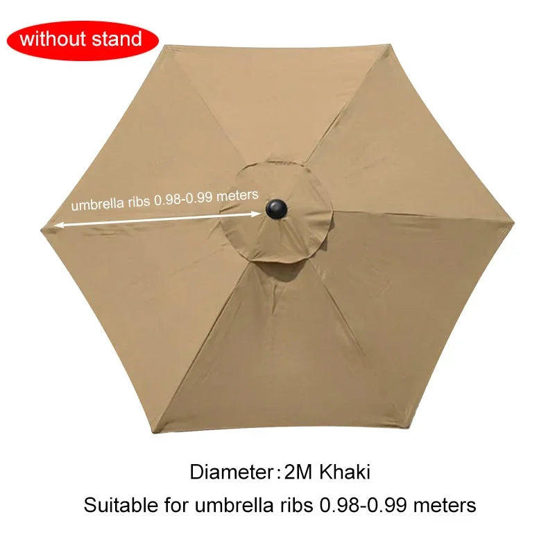2/2.7/3 Meters Parasol Replacement Cloth Garden Parasol Canopy Cover Suit for 6/8 Arm Banana Umbrella Cover
