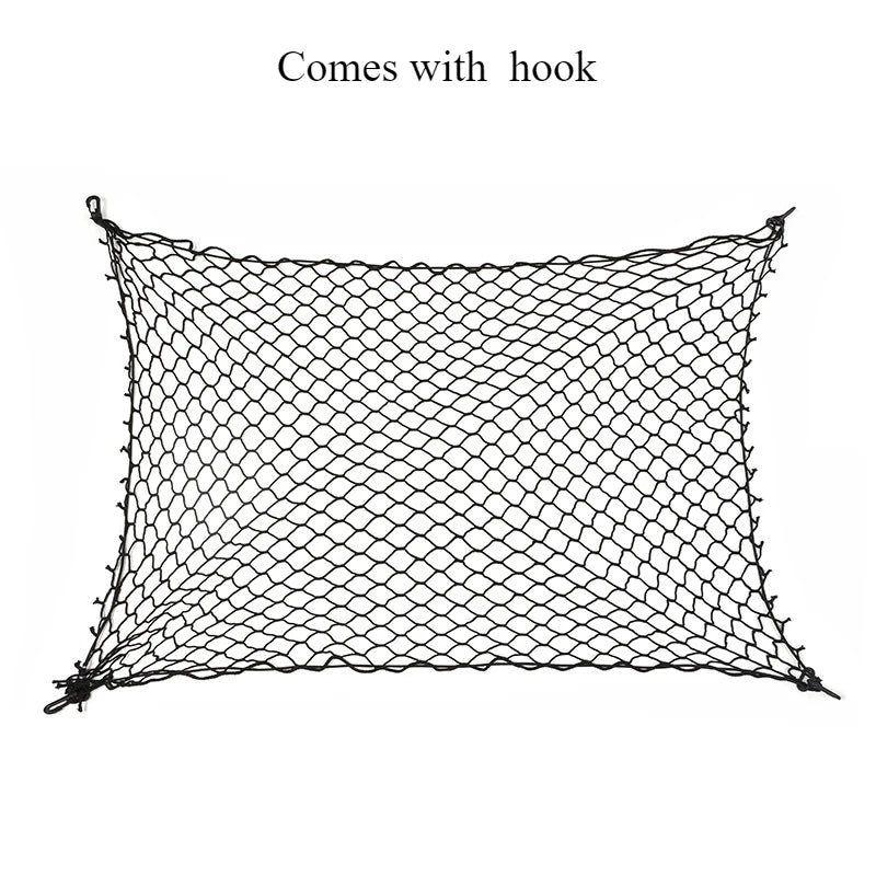 1pc Car Pet Isolation Net Dog Luggage Cat Storage Obstacle Network Safe Driving Fixed Hook Trunk Net Bag 120cm/70 Auto Organizer