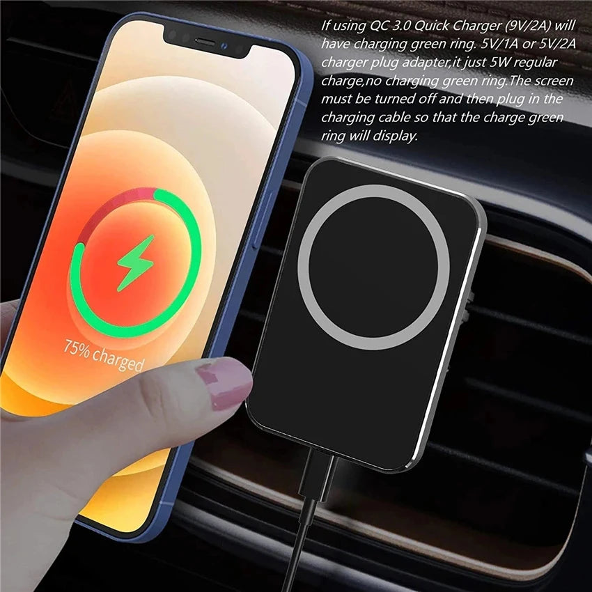 100W Car Phone Holder Wireless Charger Car Mount Magnetic Car Chargers Wireless For iPhone 15 14 13 12 Pro Max XS Xiaomi Samsung