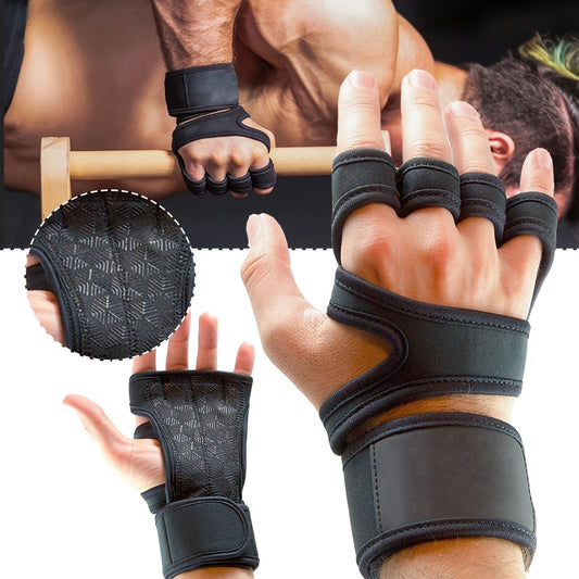 1 Pair of Premium Unisex Weightlifting Gloves - Enhanced Grip, Wrist Support, and Palm Protection for Fitness, Sports, Bodybuilding, and Gymnastics Enthusiasts - Durable, Breathable, and Comfortable Design for Optimal Perform