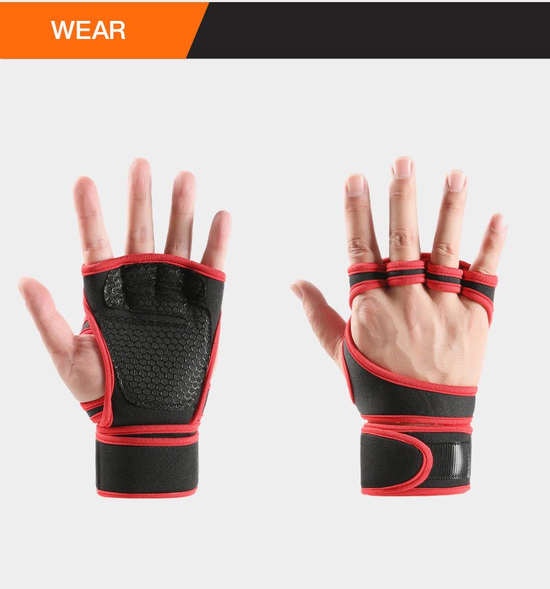 1 Pair of Premium Unisex Weightlifting Gloves - Enhanced Grip, Wrist Support, and Palm Protection for Fitness, Sports, Bodybuilding, and Gymnastics Enthusiasts - Durable, Breathable, and Comfortable Design for Optimal Perform
