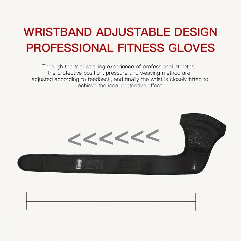 1 Pair of Premium Unisex Weightlifting Gloves - Enhanced Grip, Wrist Support, and Palm Protection for Fitness, Sports, Bodybuilding, and Gymnastics Enthusiasts - Durable, Breathable, and Comfortable Design for Optimal Perform