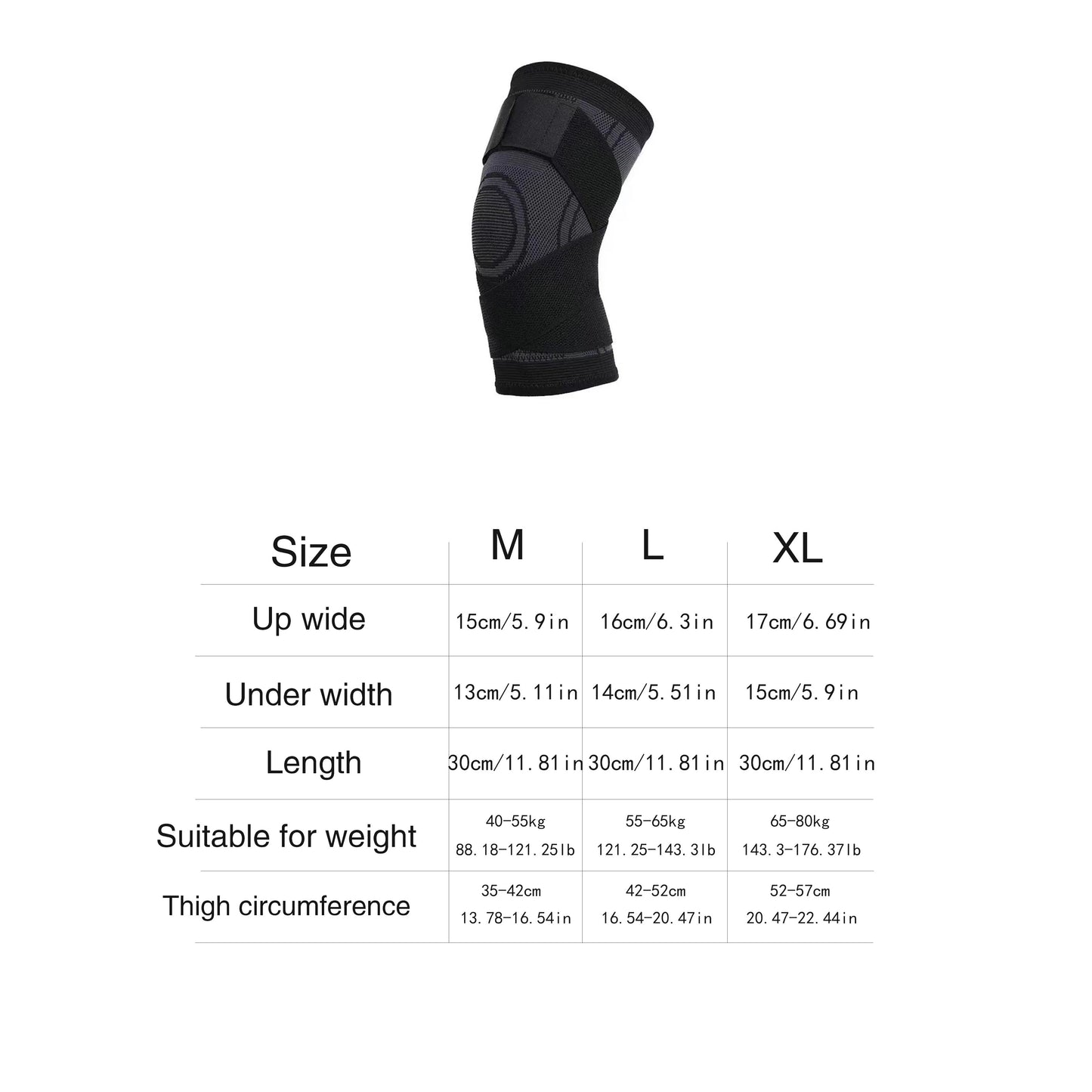 1pc High-Elastic Breathable Compression Knee Sleeve Protector for Sports, Gym, Hiking, Fitness, and Weightlifting - Joint Support and Protector