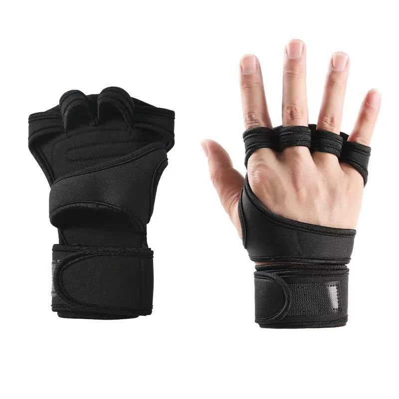 1 Pair of Premium Unisex Weightlifting Gloves - Enhanced Grip, Wrist Support, and Palm Protection for Fitness, Sports, Bodybuilding, and Gymnastics Enthusiasts - Durable, Breathable, and Comfortable Design for Optimal Perform