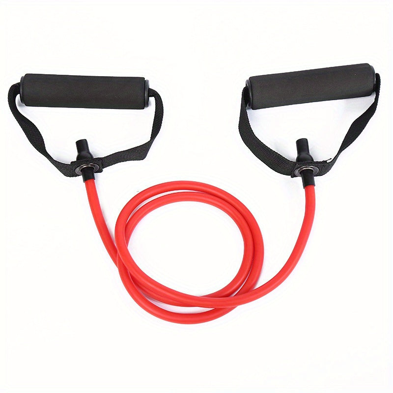 [1pc Premium U-Shaped Resistance Band] 1pc Premium TPE Resistance Band - U-Shaped, Elastic Fitness Rope with Comfort Handles in Red/Green/Black - Ideal for Home Workouts & Strength Training