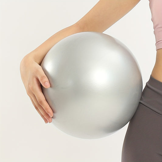 Platinum Small Ball Thickened Explosion-proof Yoga Ball Fitness Ball Yoga Equipment Shaping Weight Loss Elastic Ball Yoga Small Ball Silvery